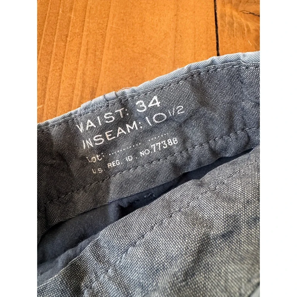 J Crew Stretch‎ Chino Shorts Light Blue Waist 34 Inseam 10.5